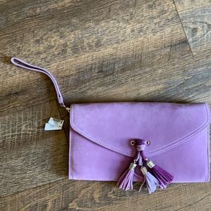 Purple Tassel Clutch